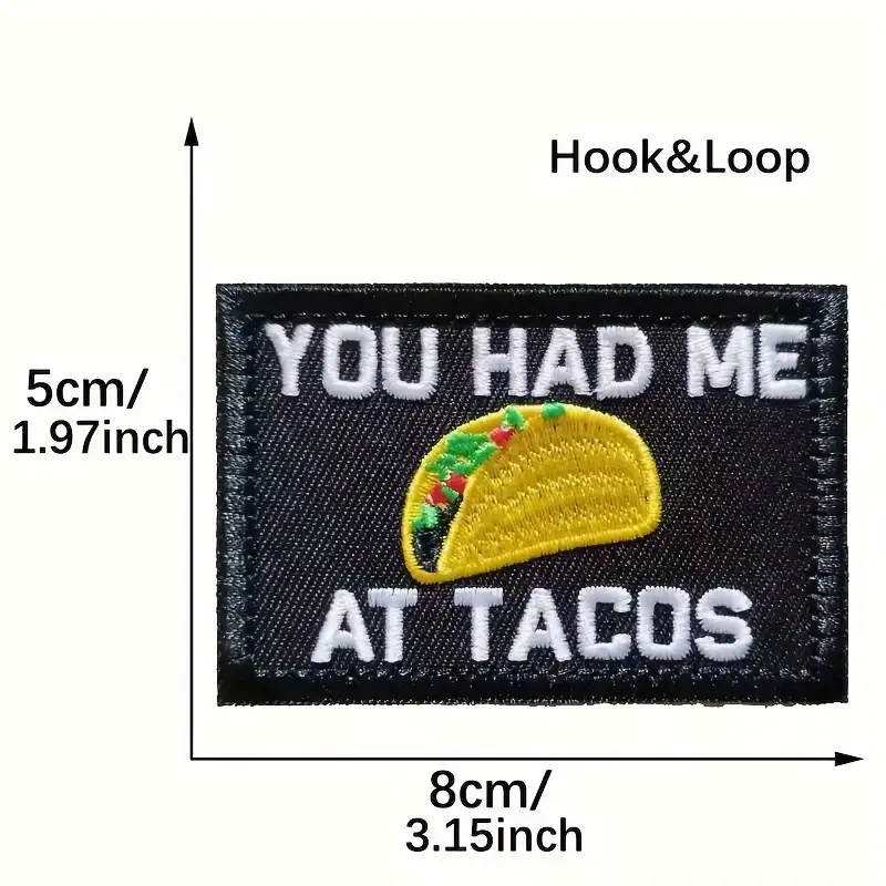 Fun Embroidered Mexican Burrito Velcro Patch