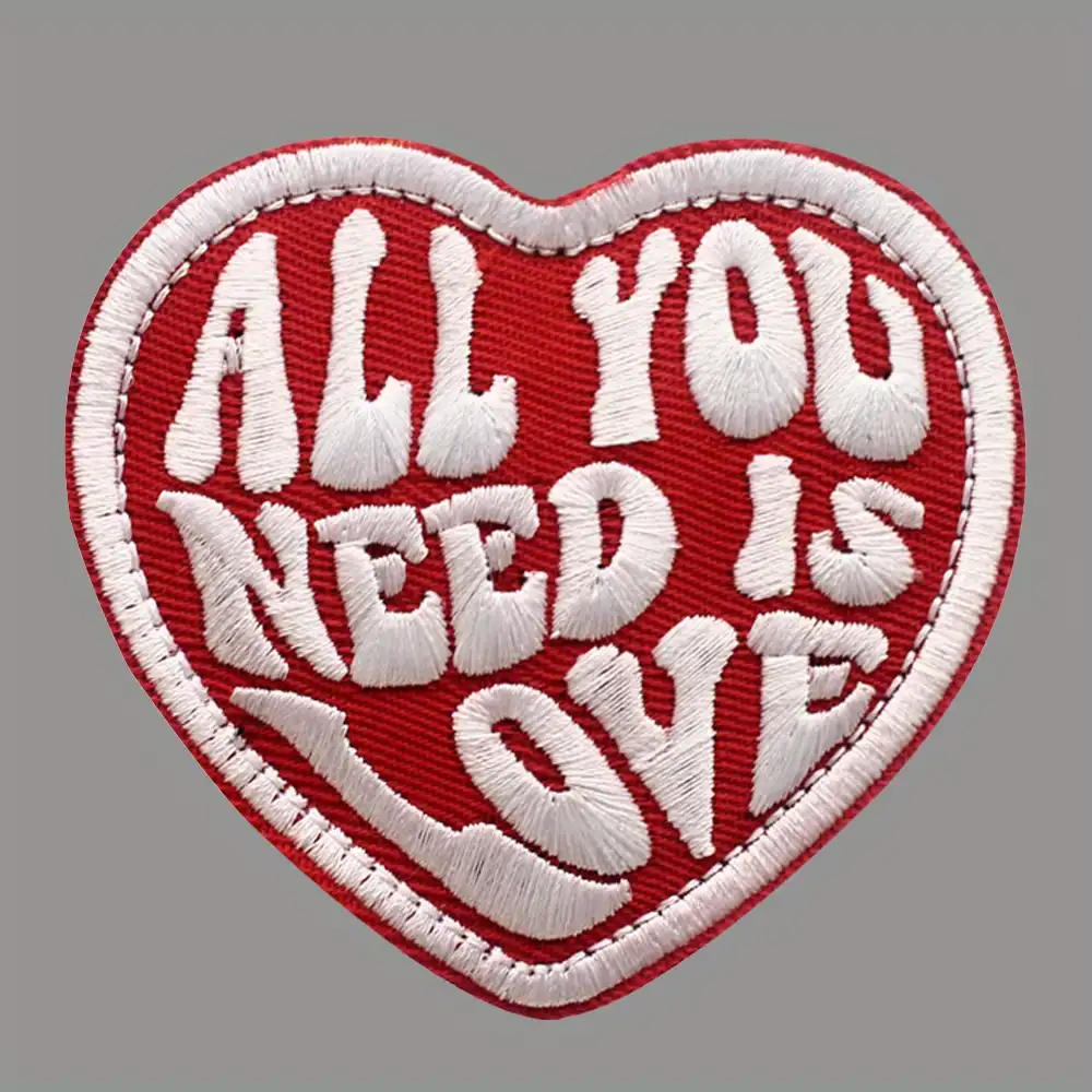 All You Need Is Love Velcro Embroidered Badge