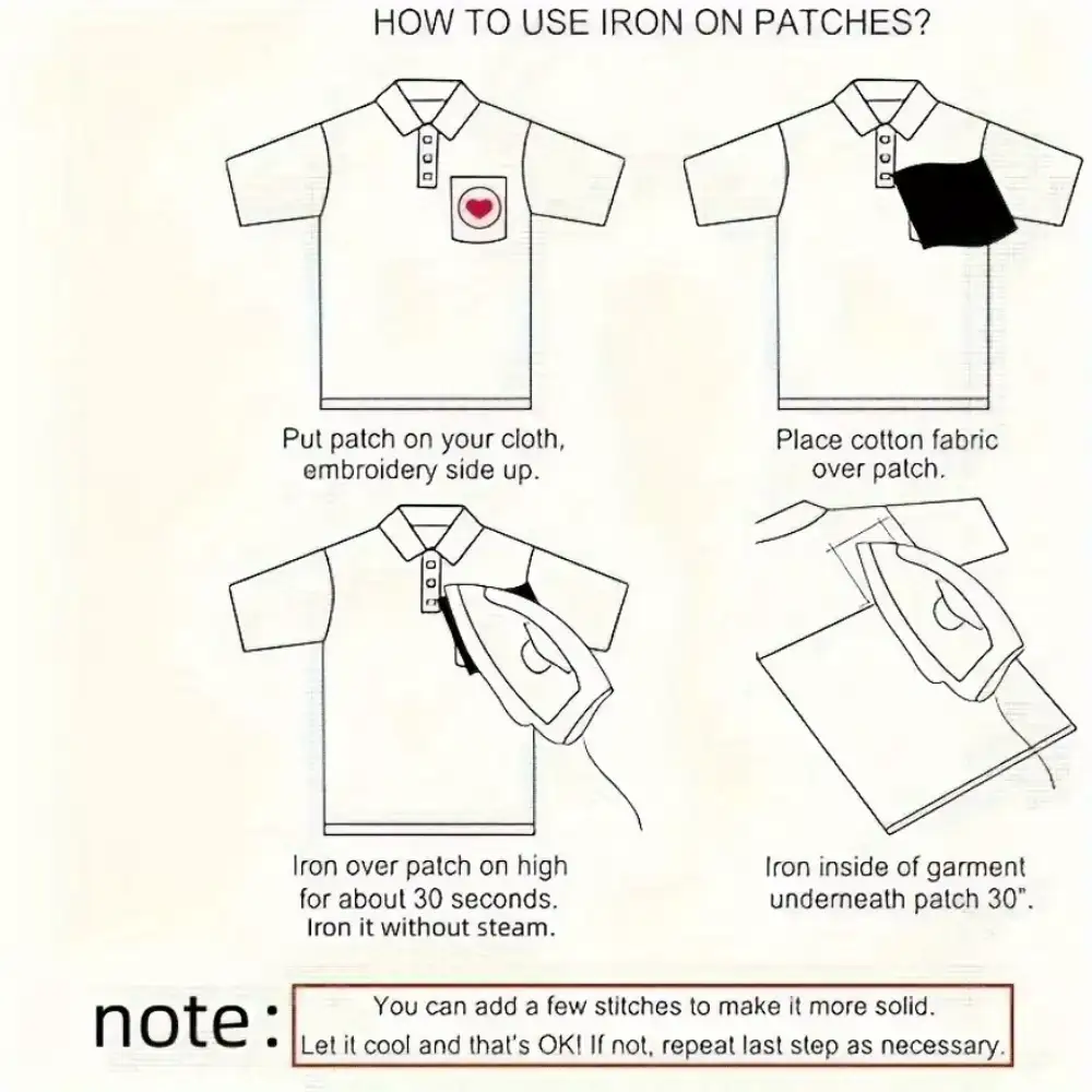 Funny embroidered text fabric patch, iron-on or sew-on