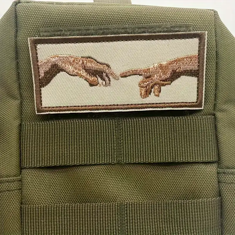 《創造亞當》刺繡魔鬼氈布貼