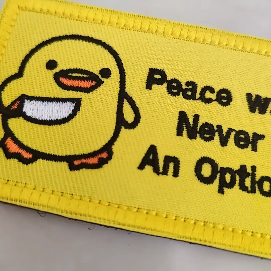 Little Duck Little Knife Fun Text Iron-On Fabric Patches