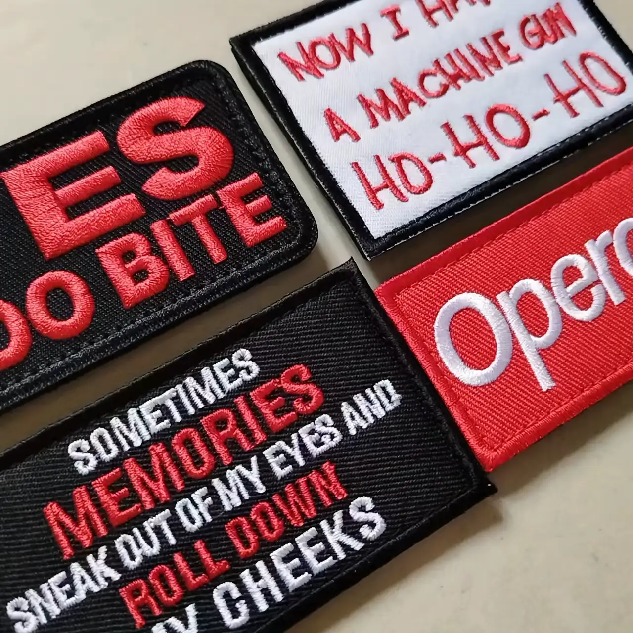 Funny Text Embroidered Velcro Badge Backpack Decoration