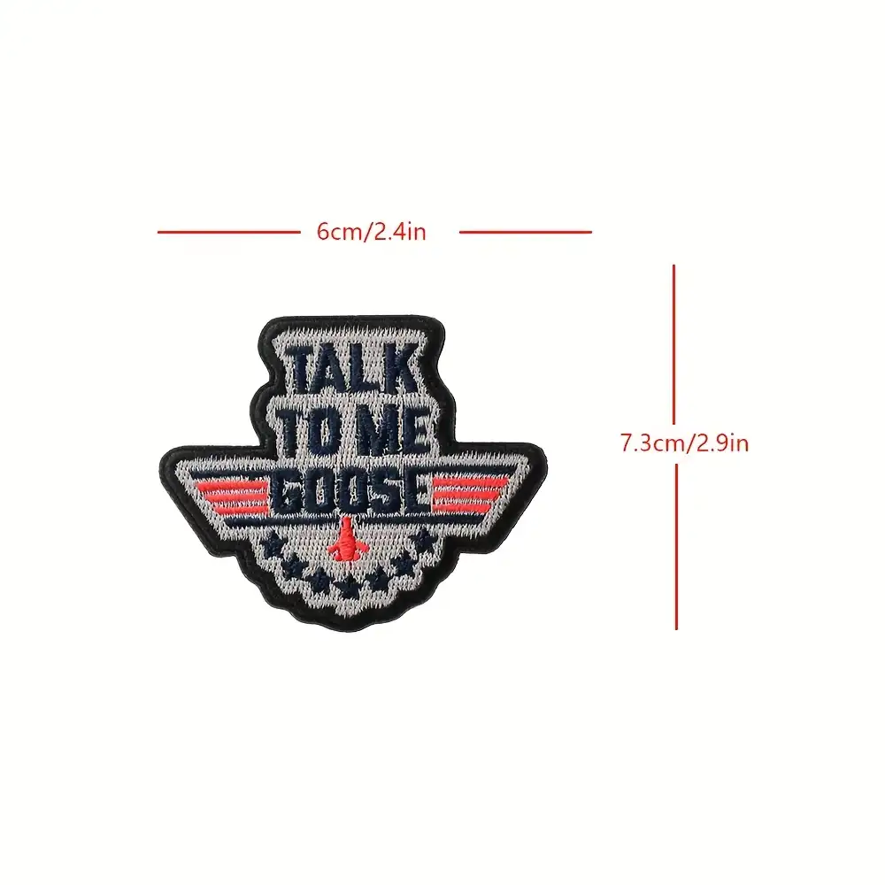 TALK TO ME GOOSE Fun Embroidered Hook-and-Loop Patch