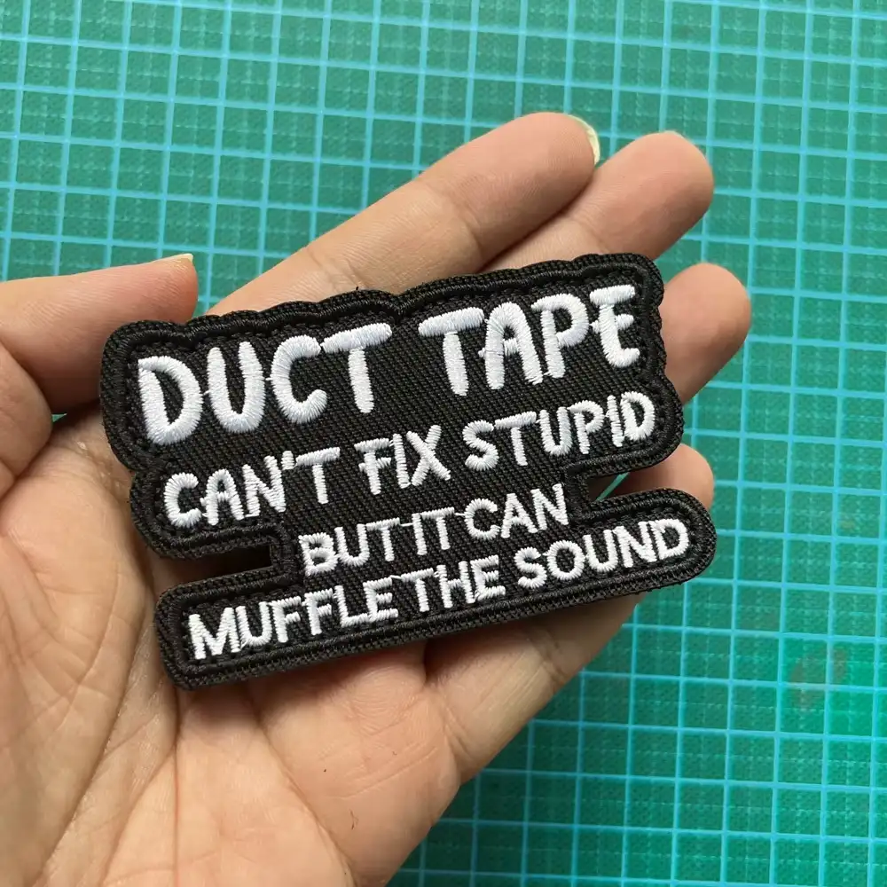 Novelty Tape Embroidered Velcro Badge