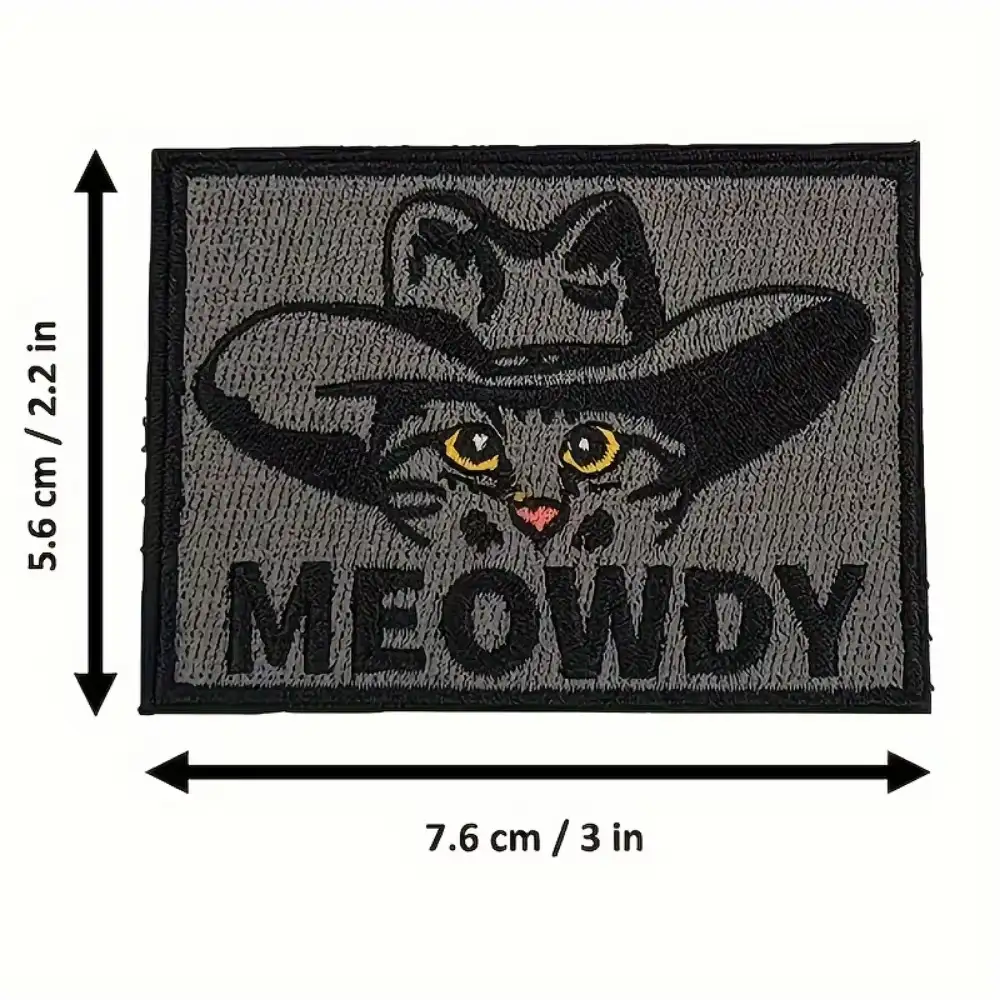 Fun Cat Embroidered Velcro Badge
