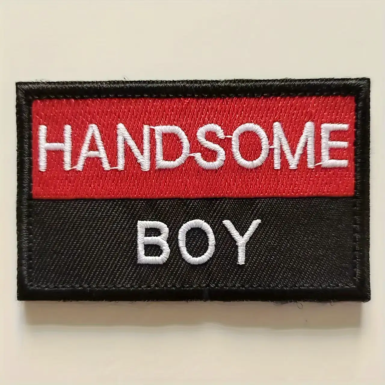Handsome Boy Fun Embroidered Velcro Patch