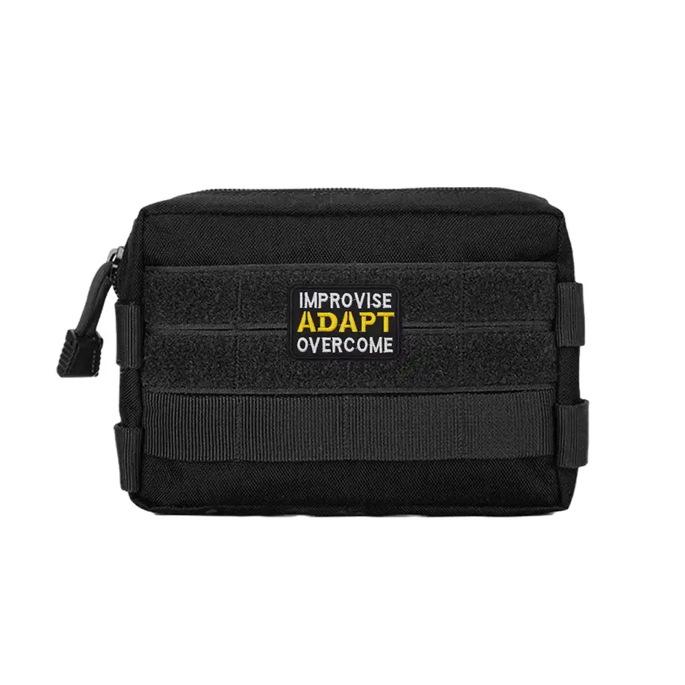 IMPROVISE ADAPT OVERCOME English short-phrase Velcro patch