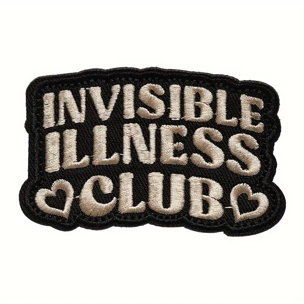 Invisible Illness Club Embroidered Velcro Patch