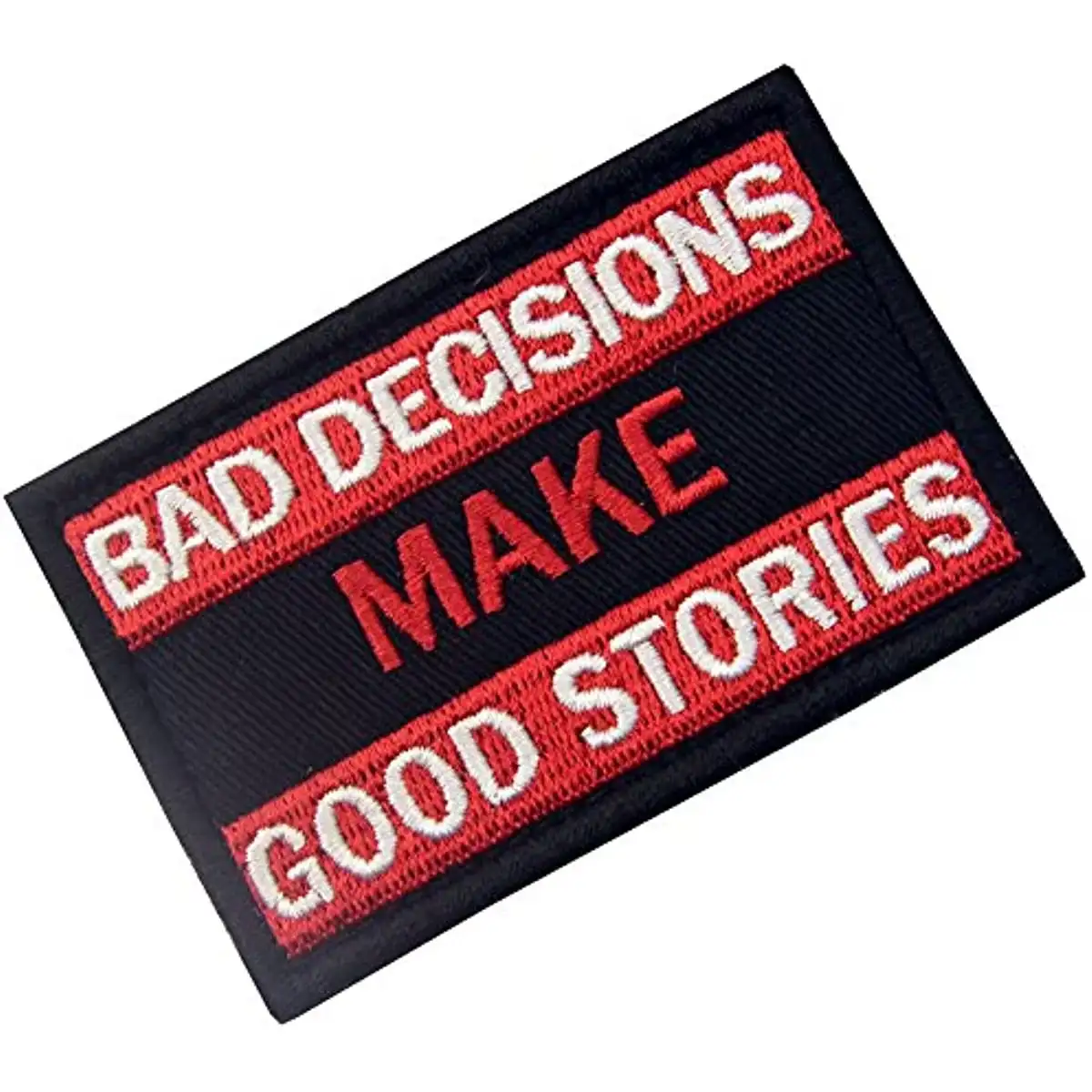 Fun Text Embroidered Velcro Badge