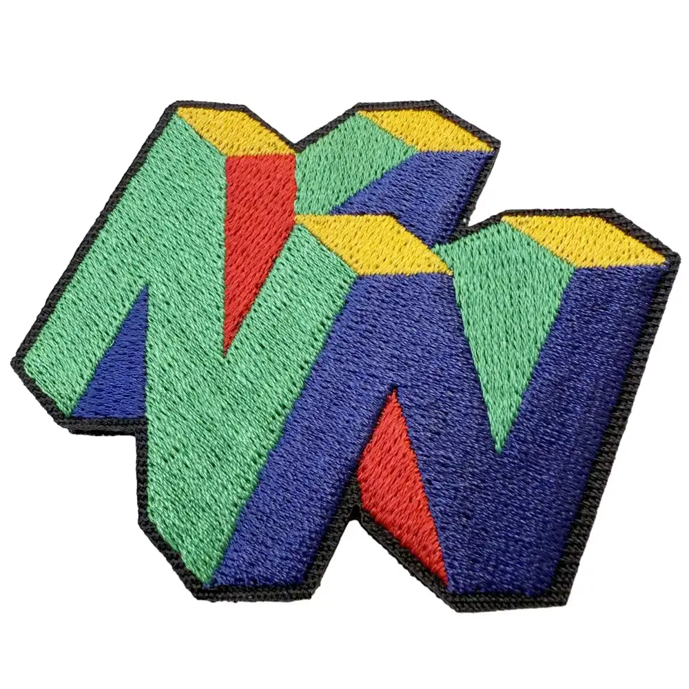 N64 Retro Gaming-Themed Hook-and-Loop Patch