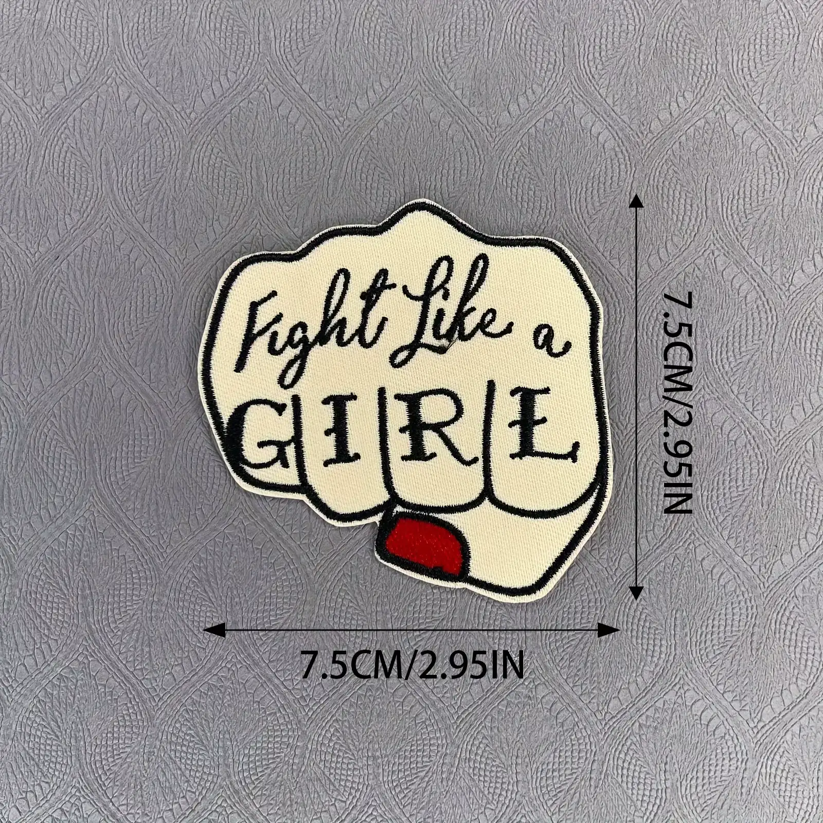 Women's Power Fist Embroidered Iron-On Patch