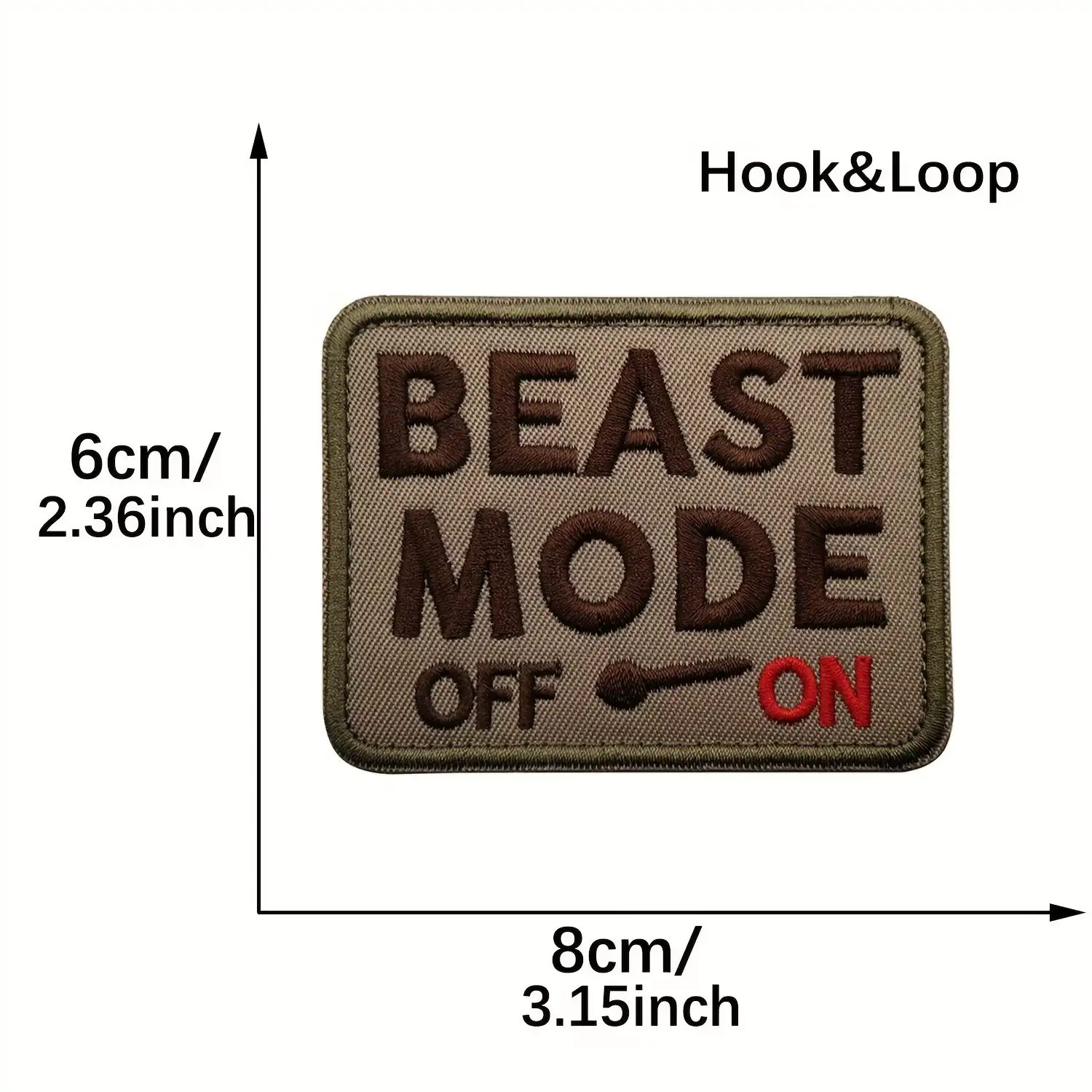 Beast Mode Quirky Tactical Embroidered Velcro Patch