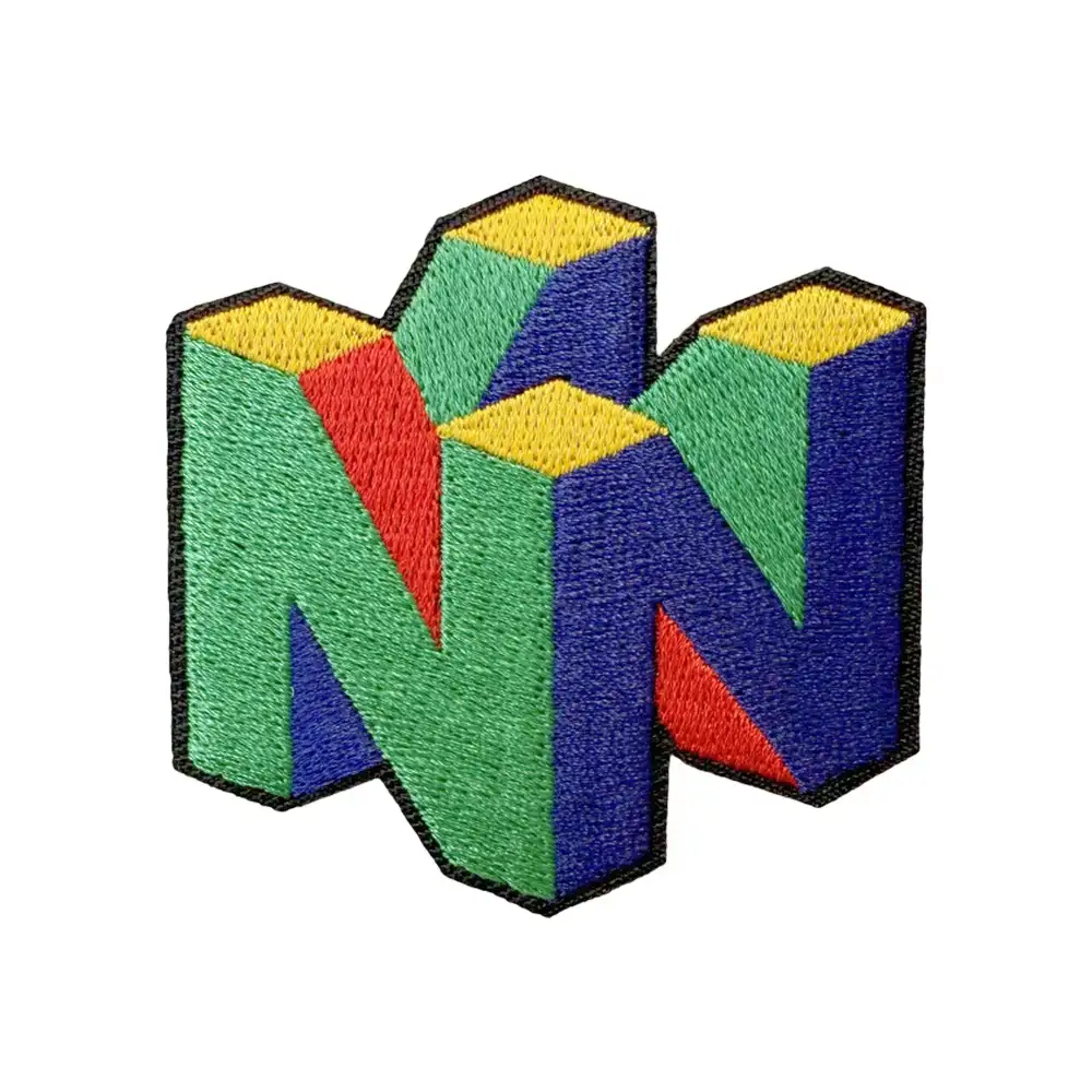 N64 Retro Gaming-Themed Hook-and-Loop Patch