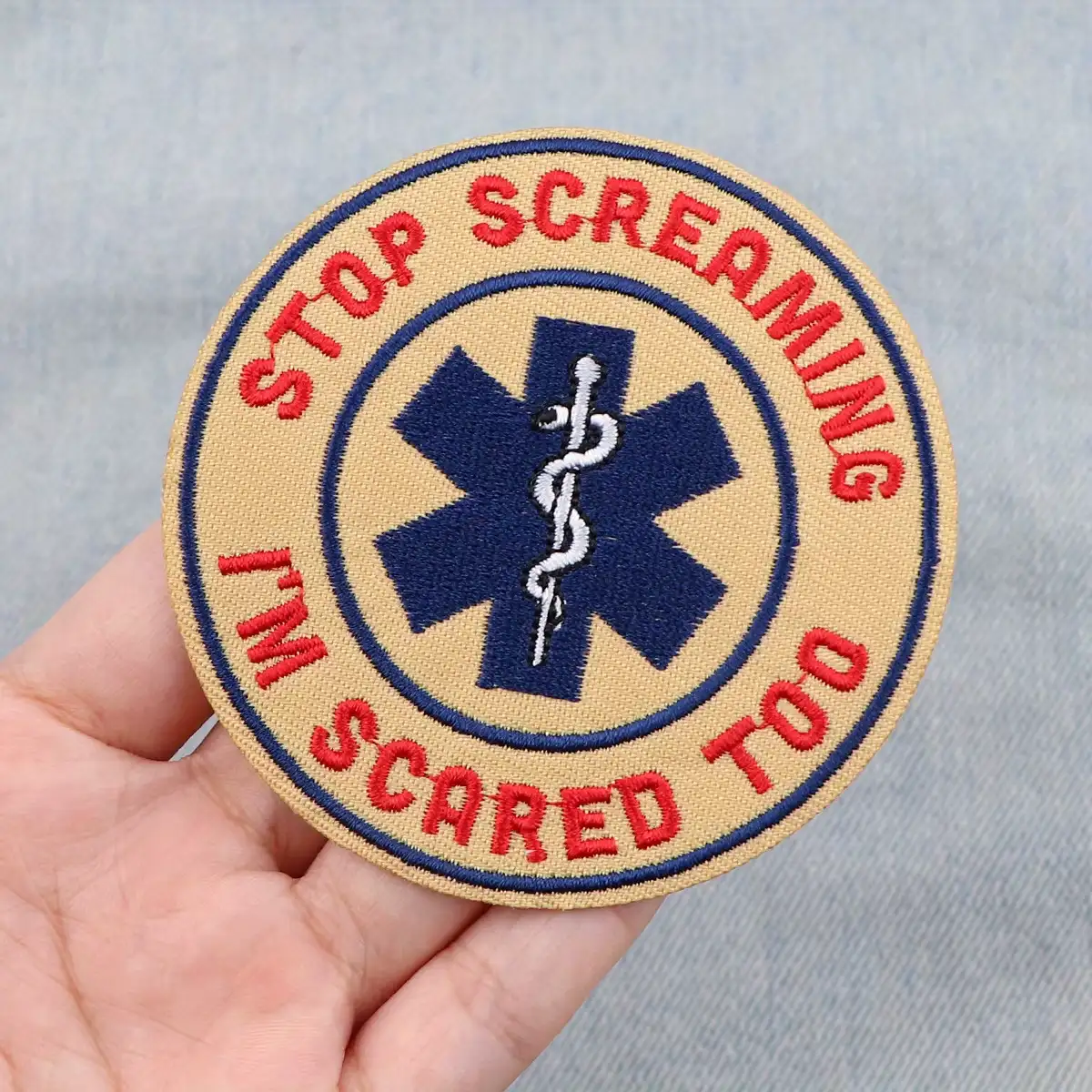 Funny First Aid-Themed Embroidered Iron-On Fabric Patch