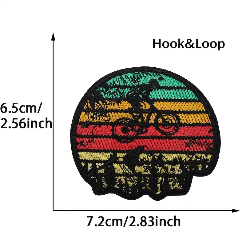 Embroidered Mountain Bike Velcro Patch