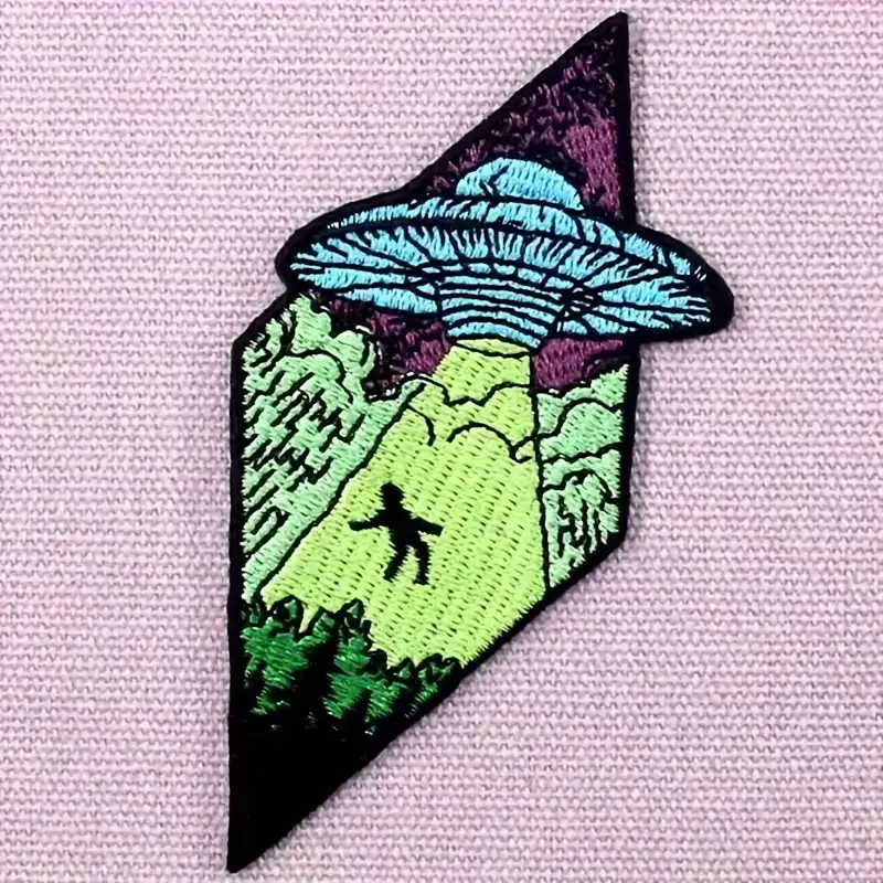 UFO外星人刺繡貼布 可熨燙縫製