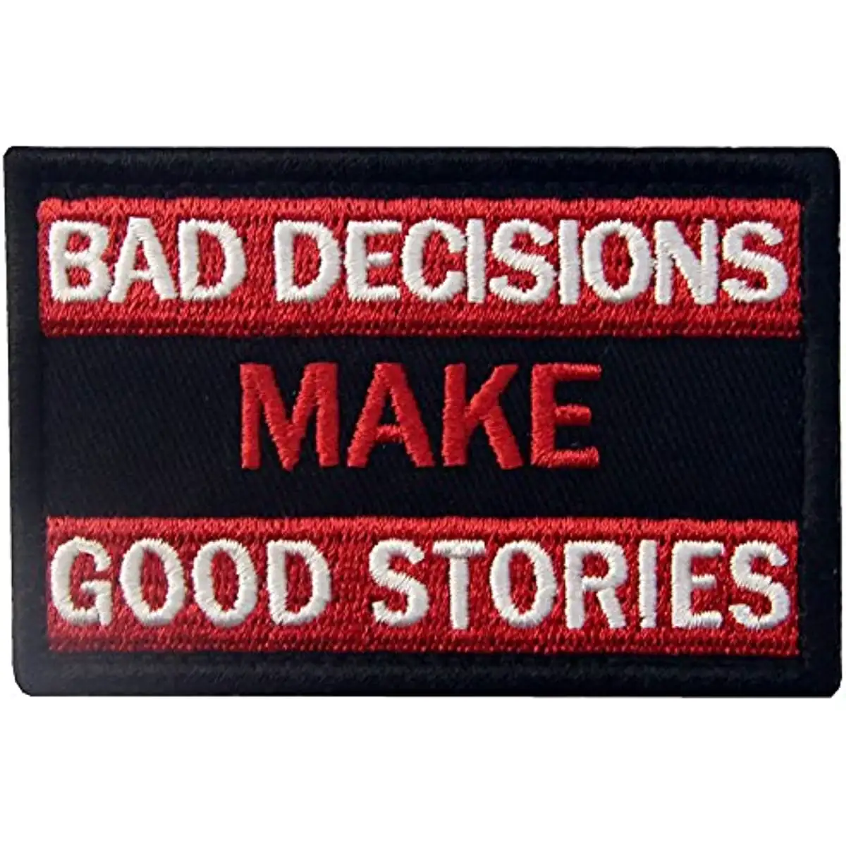 Fun Text Embroidered Velcro Badge