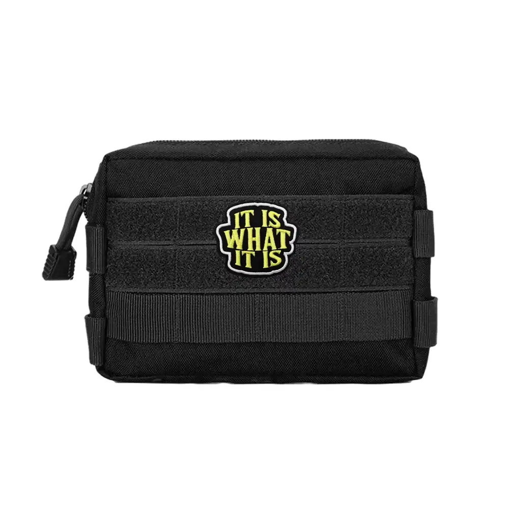 IT IS WHAT IT IS Playful Text Velcro Patch