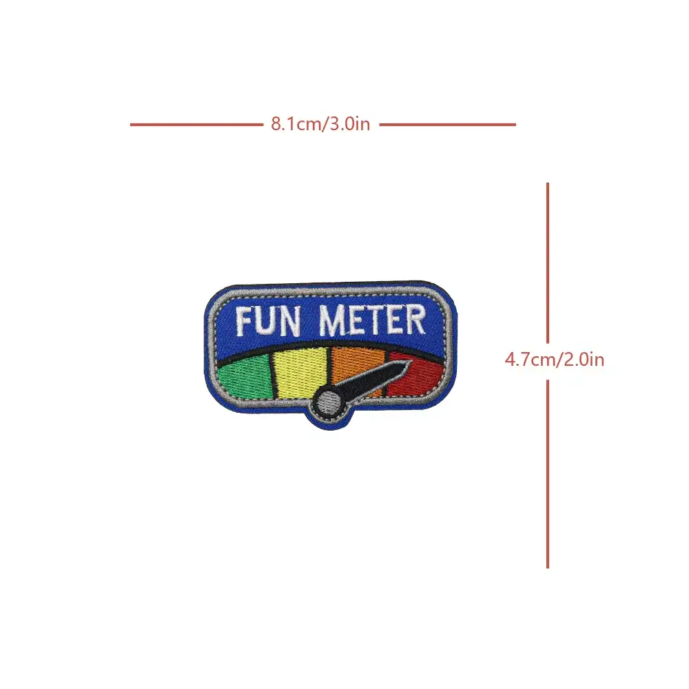 Tactical-style novelty embroidered text Velcro patch