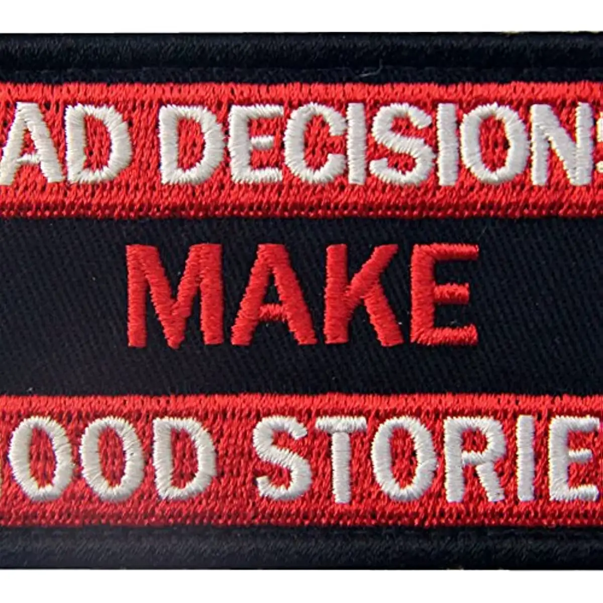 Fun Text Embroidered Velcro Badge