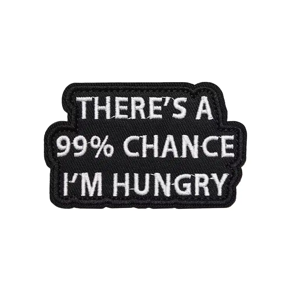 I'm Hungry Fun Embroidered Velcro Patch
