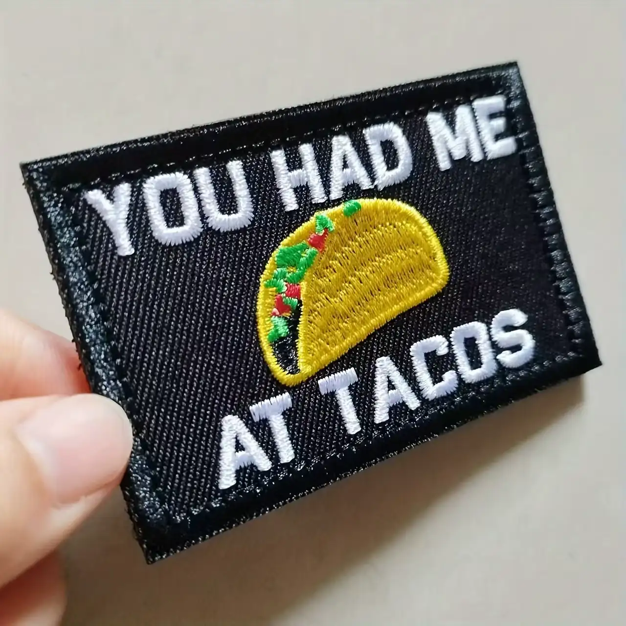 Fun Embroidered Mexican Burrito Velcro Patch