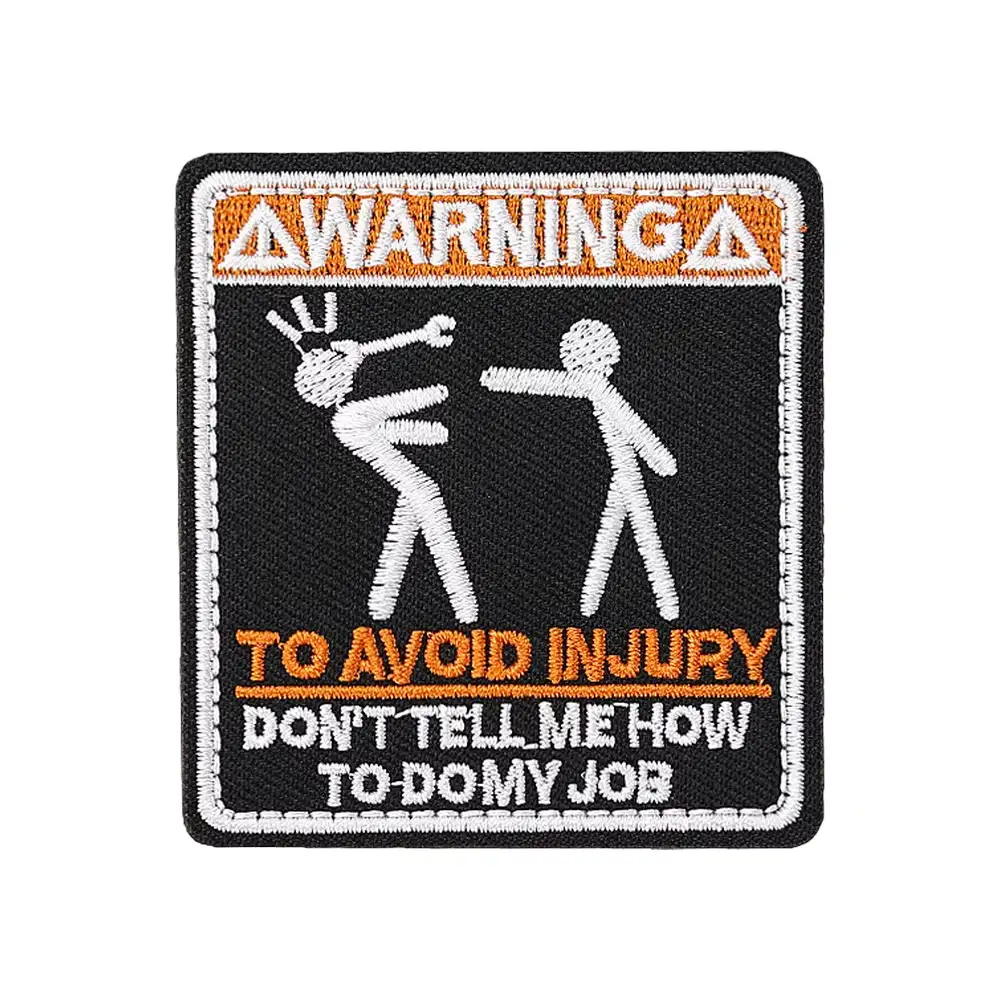 DO MY JOB Fun Embroidered Velcro Badge