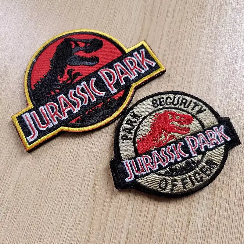 Vintage Dinosaur Embroidered Velcro Patch