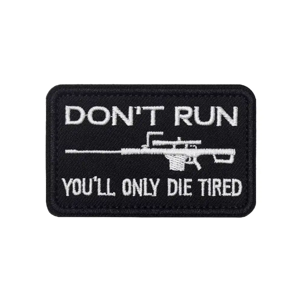 Fun Slogan Embroidered Velcro Patch