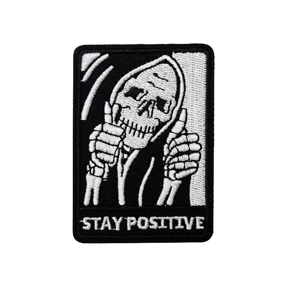 Skull Slogan Hook and Loop Tactical Patch
