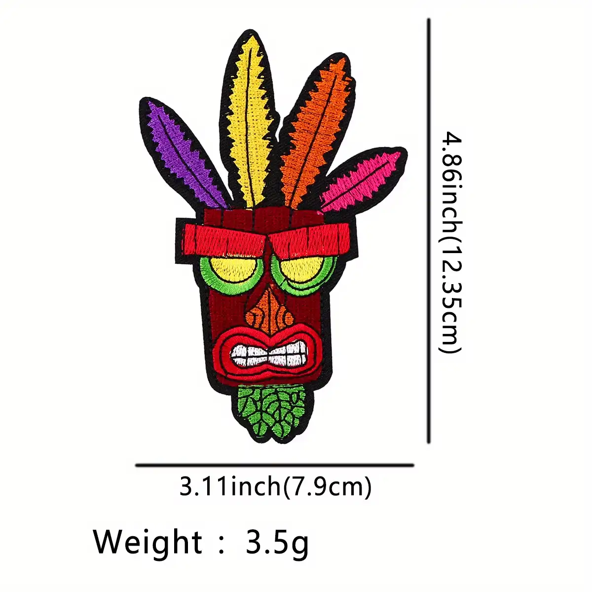 Crash Bandicoot Aku Aku Embroidered Game Cloth Patch