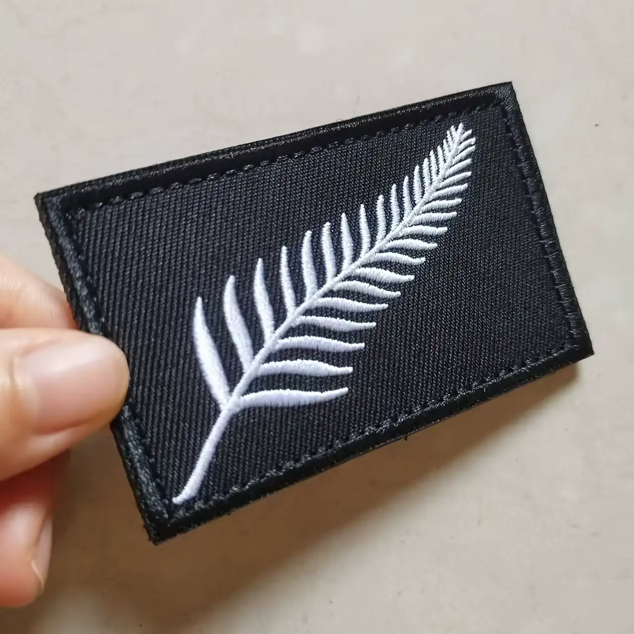 New Zealand Silver Fern Flag Velcro Embroidered Patch