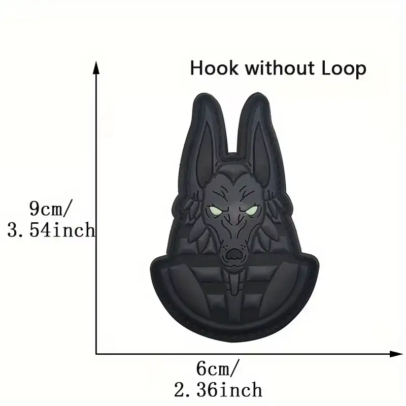 Glow-in-the-dark Anubis PVC Velcro Badge