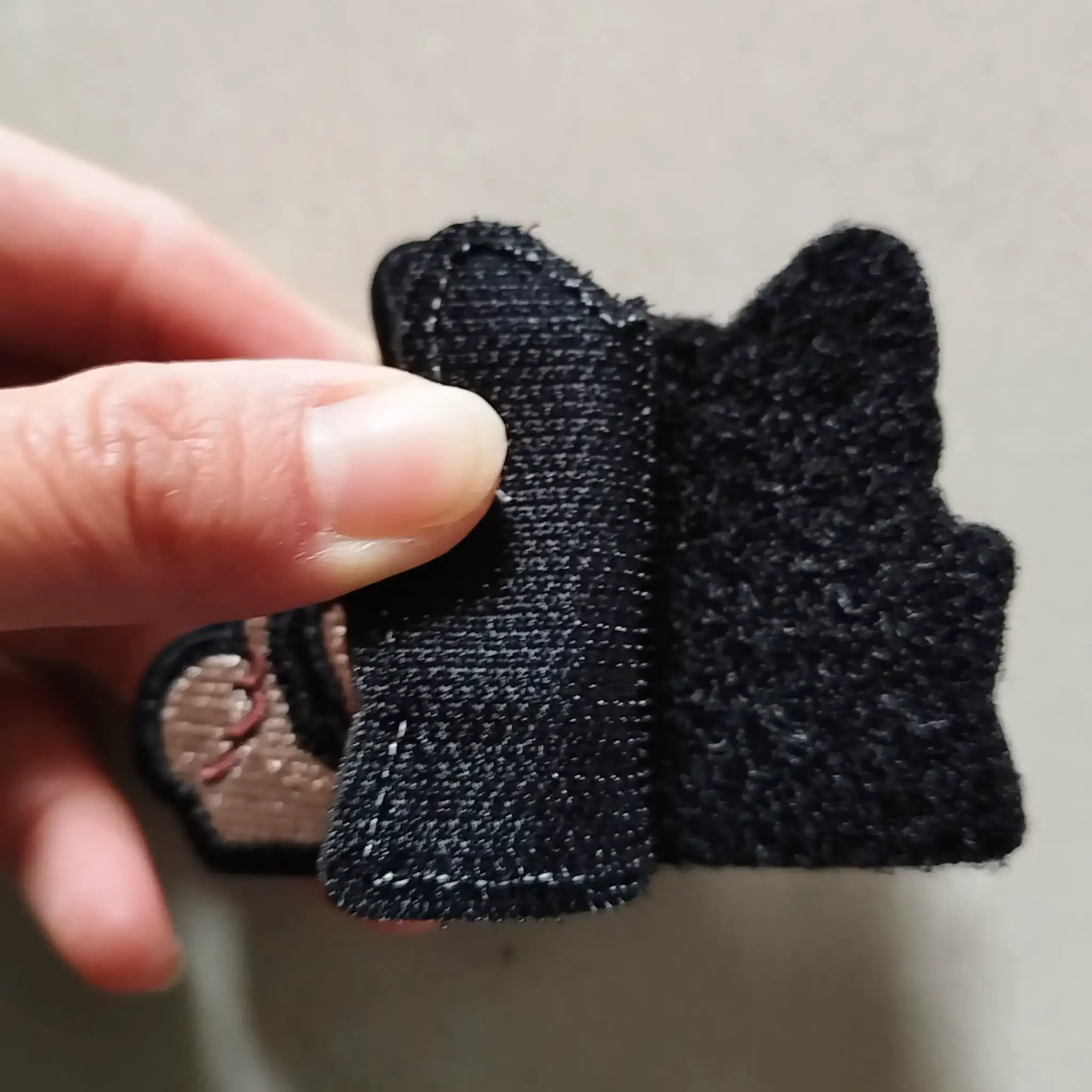 Quirky Crying Face Cat Embroidered Velcro Patch