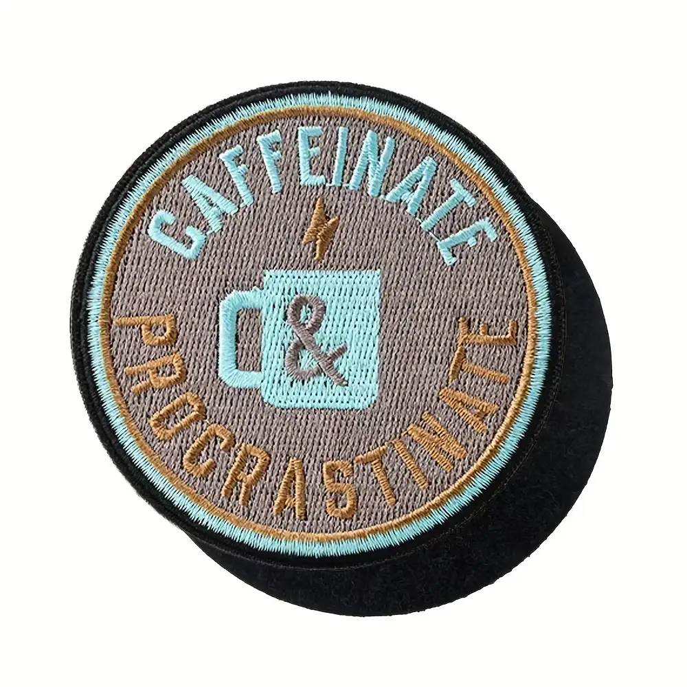 Coffee Pick-Me-Up Procrastination Fun Velcro Patch