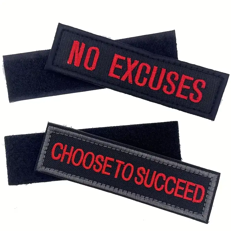 No Excuses Inspirational Tactical Velcro Patch