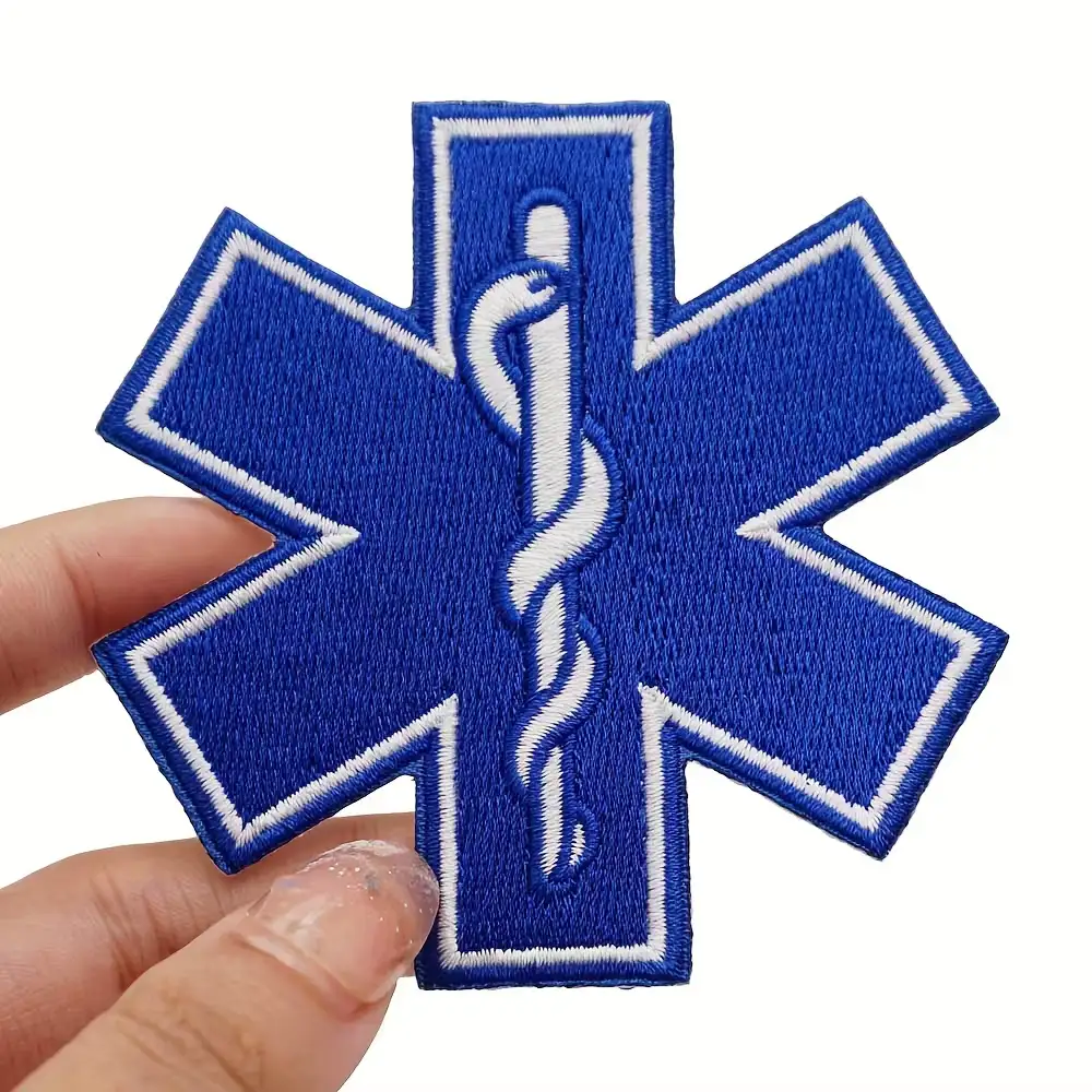 Emergency Medical Star of Life Velcro Embroidered Patch