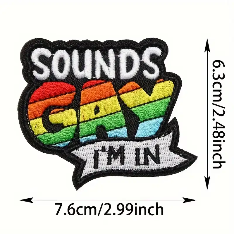 SOUNDS GAY Novelty Tactical Velcro Embroidered Patch