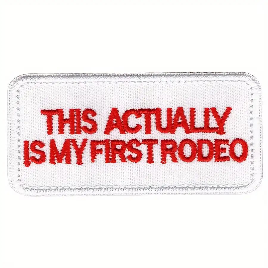My First Rodeo Western-Style Embroidered Iron-On Patch