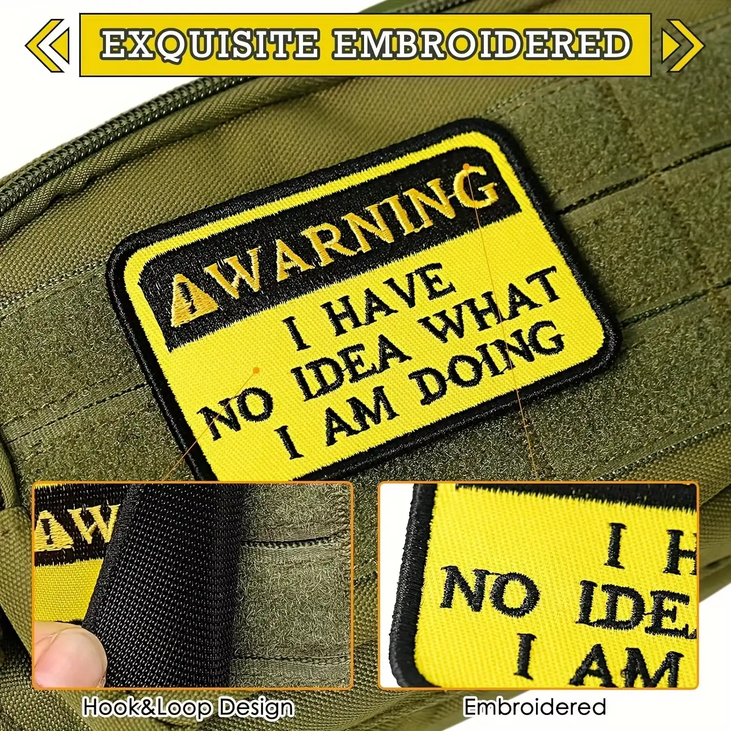 Fun Embroidered Velcro Fabric Patches