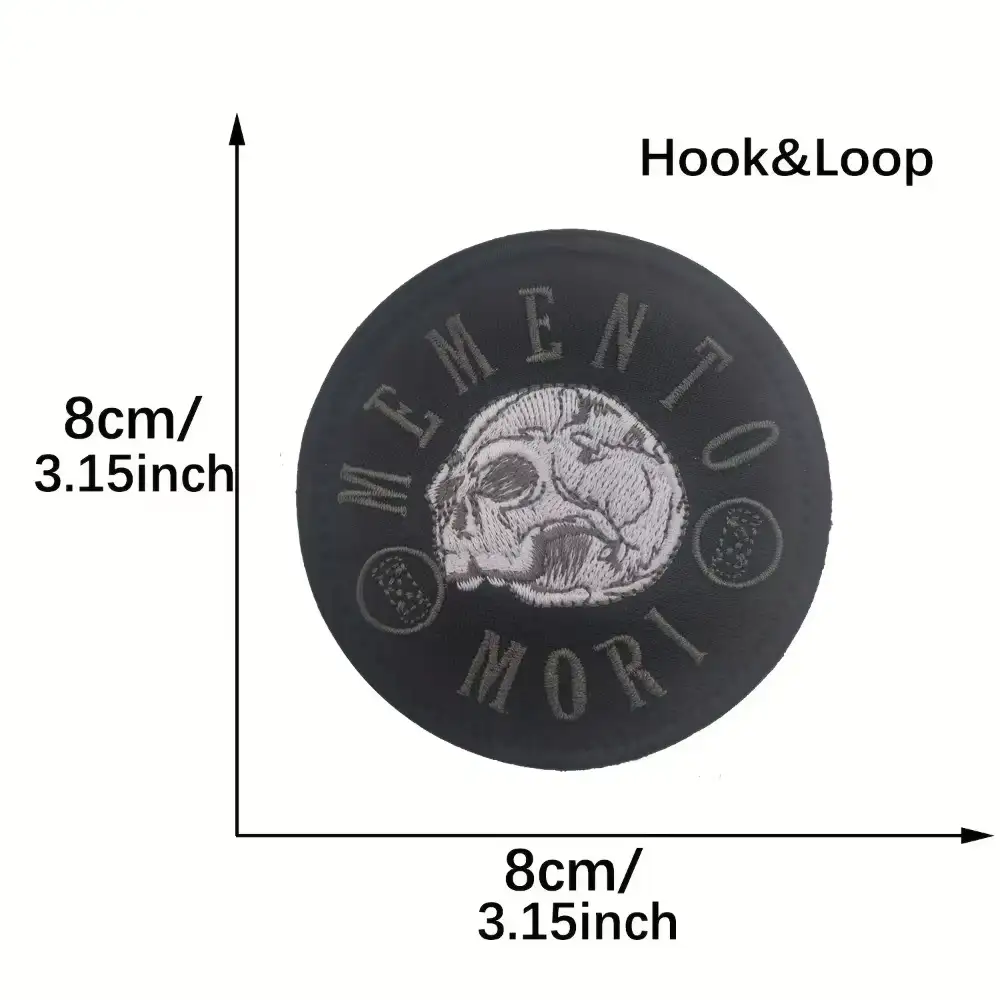 Gothic Skull Embroidered MOLLE Backpack Patch