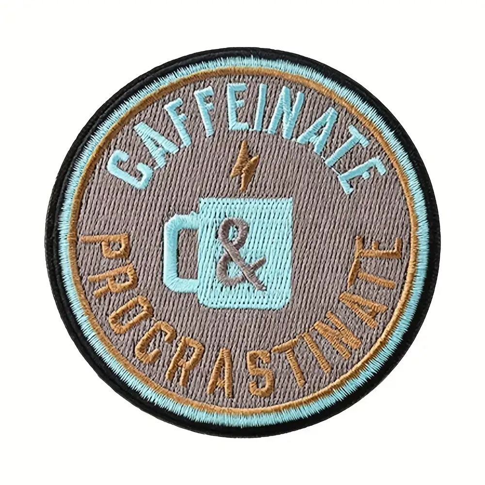 Coffee Pick-Me-Up Procrastination Fun Velcro Patch