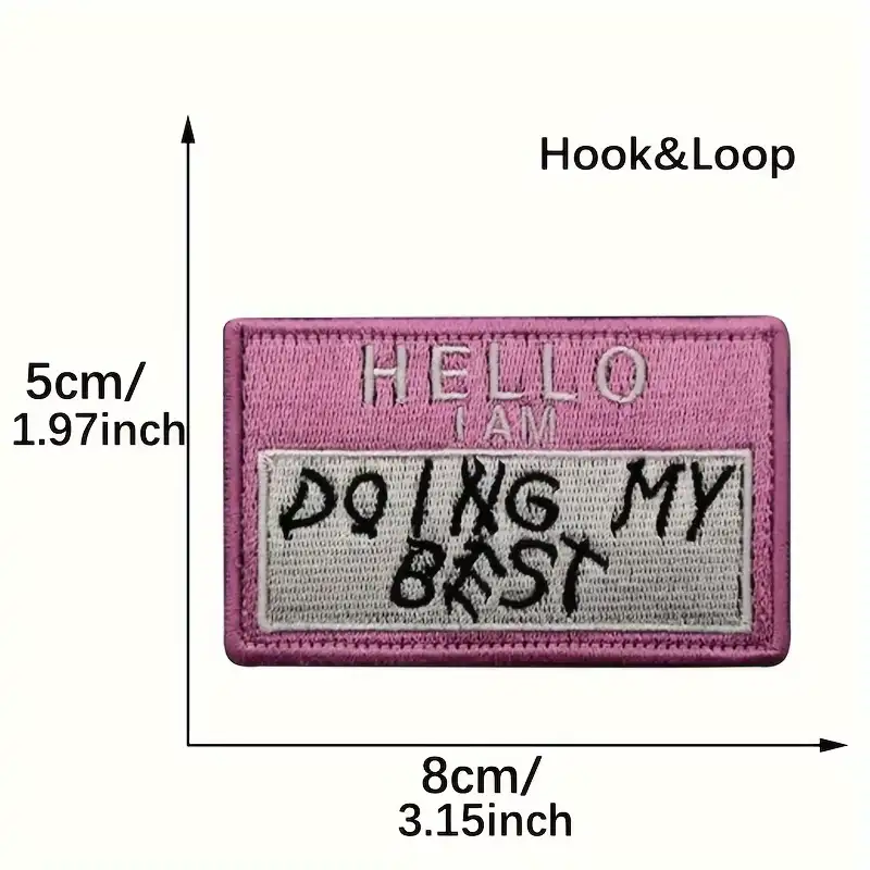 'Do My Best' embroidered hook-and-loop tactical patch