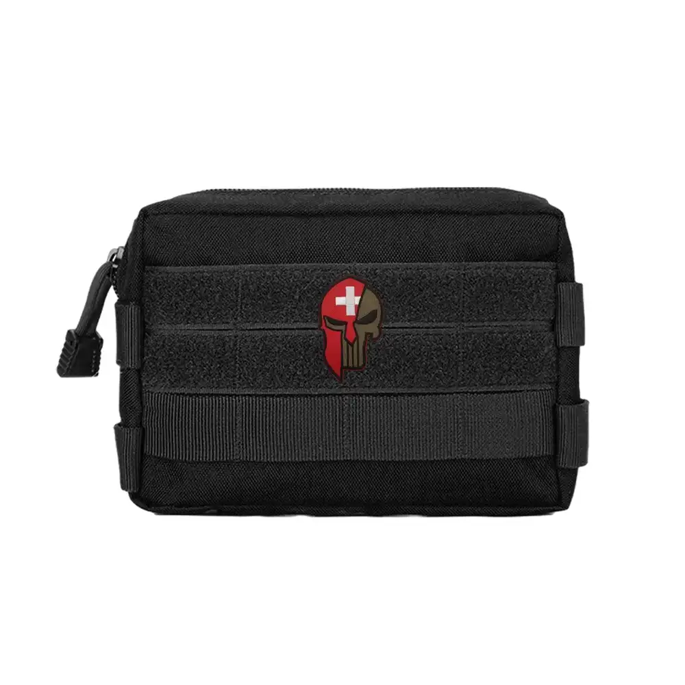 Red Cross Spartan-Style Velcro Embroidered Patch