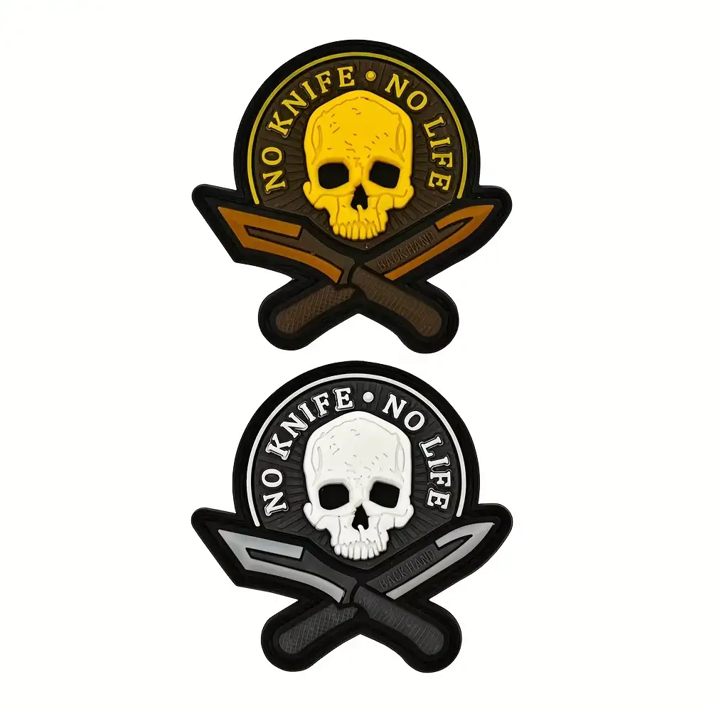 No Knife No Life 3D Soft PVC Hook-and-Loop Patch