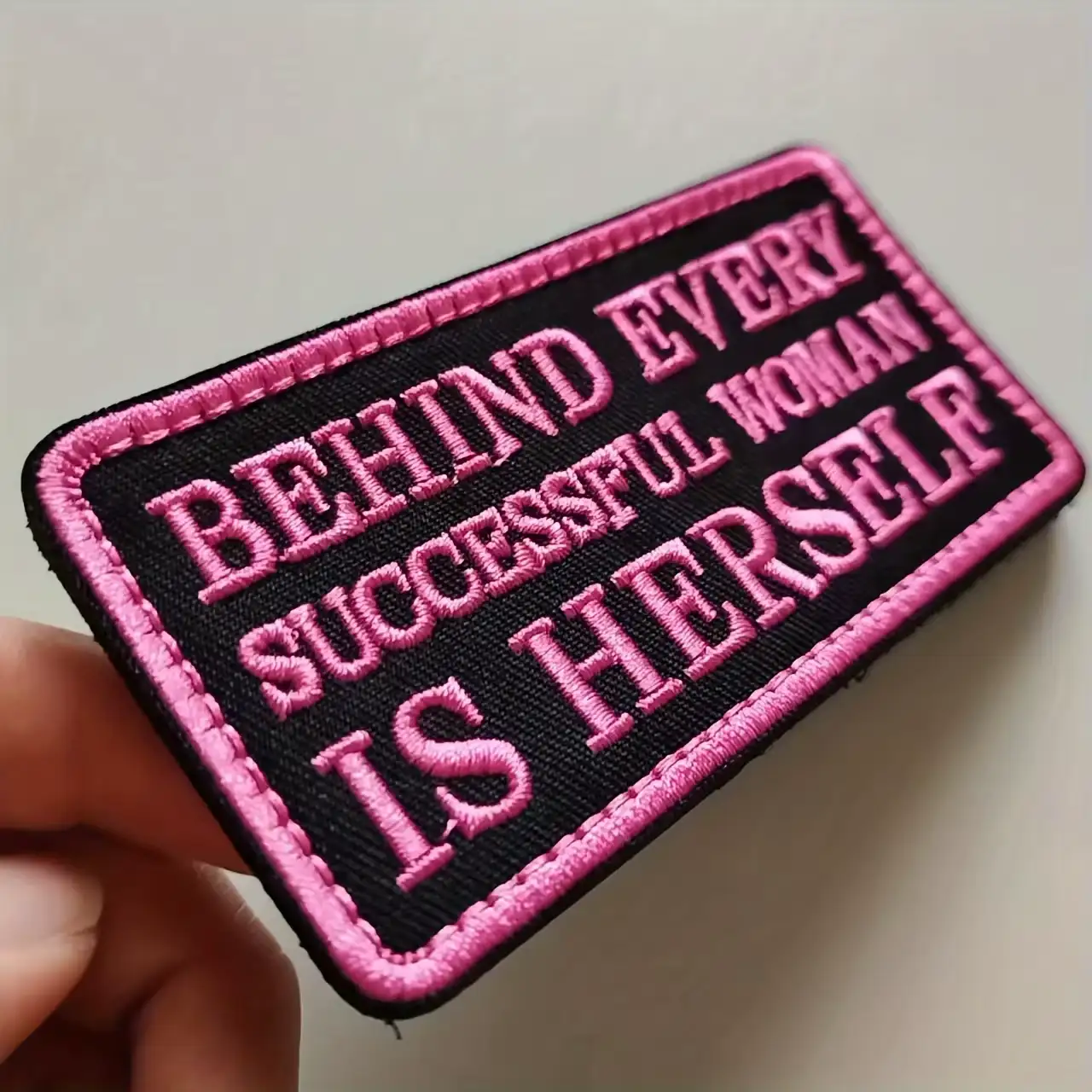 Successful Woman Embroidered Velcro Patch