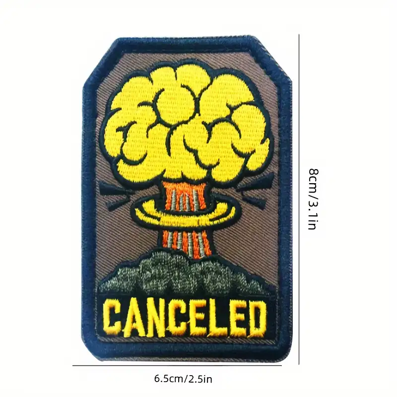 Retro military-style nuclear explosion fabric patch
