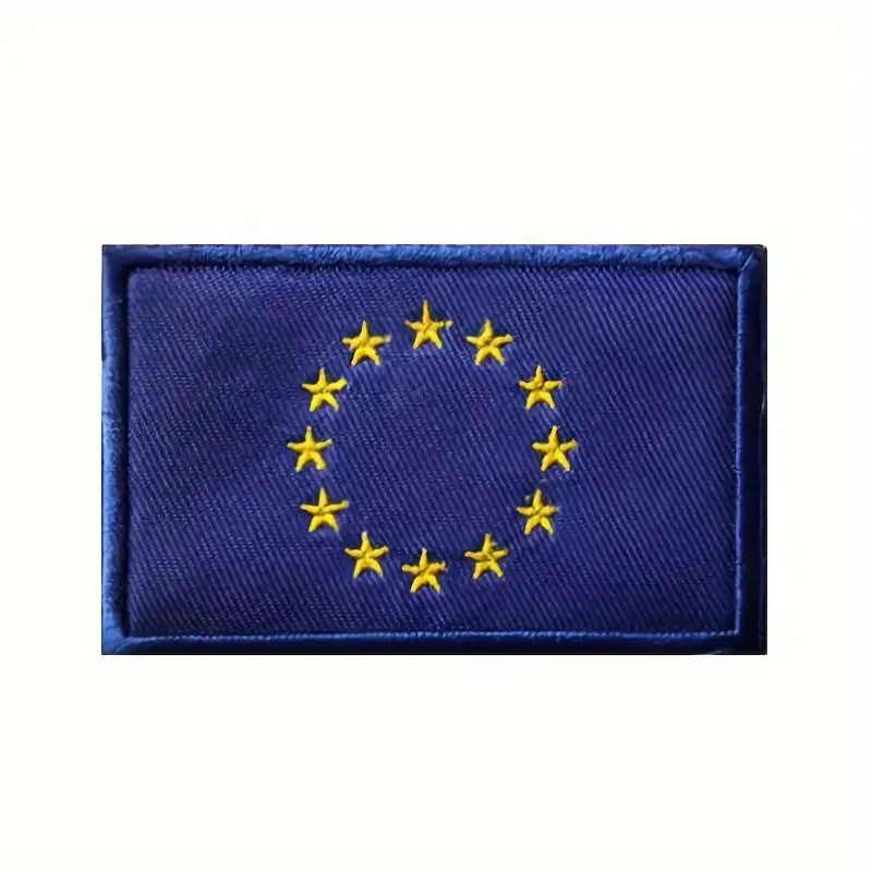 EU and UN pattern embroidered fabric patch