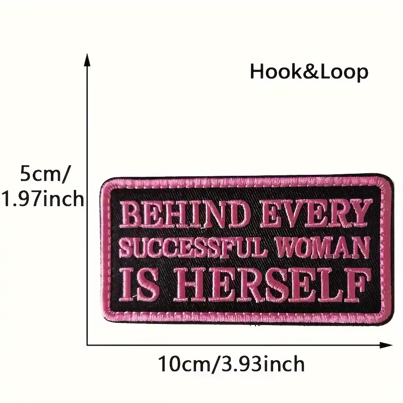 成功女性刺繡魔鬼氈布章
