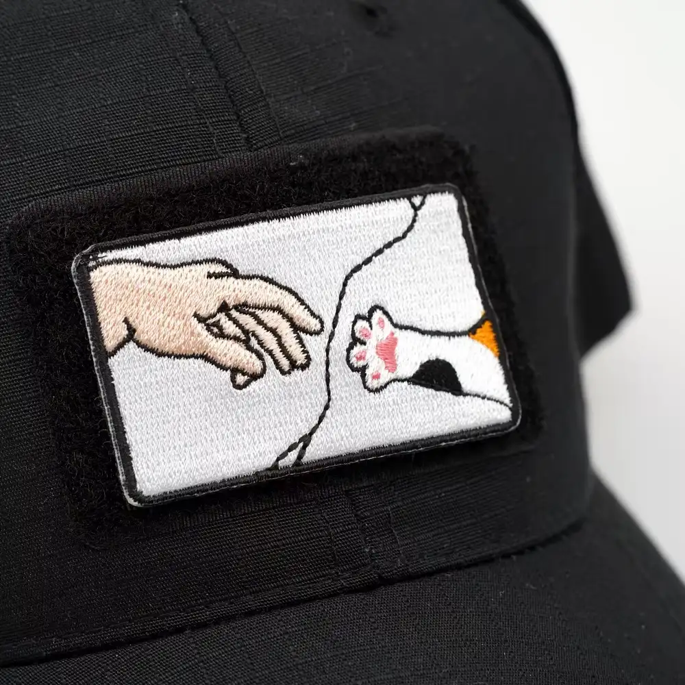 創造亞當貓咪梗圖刺繡魔術貼布貼